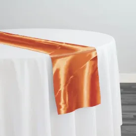 10pcs - Bridal Satin Table Runner 14"x108" - Orange 621