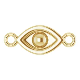 14K Yellow Gold Evil Eye Petite Charm Link