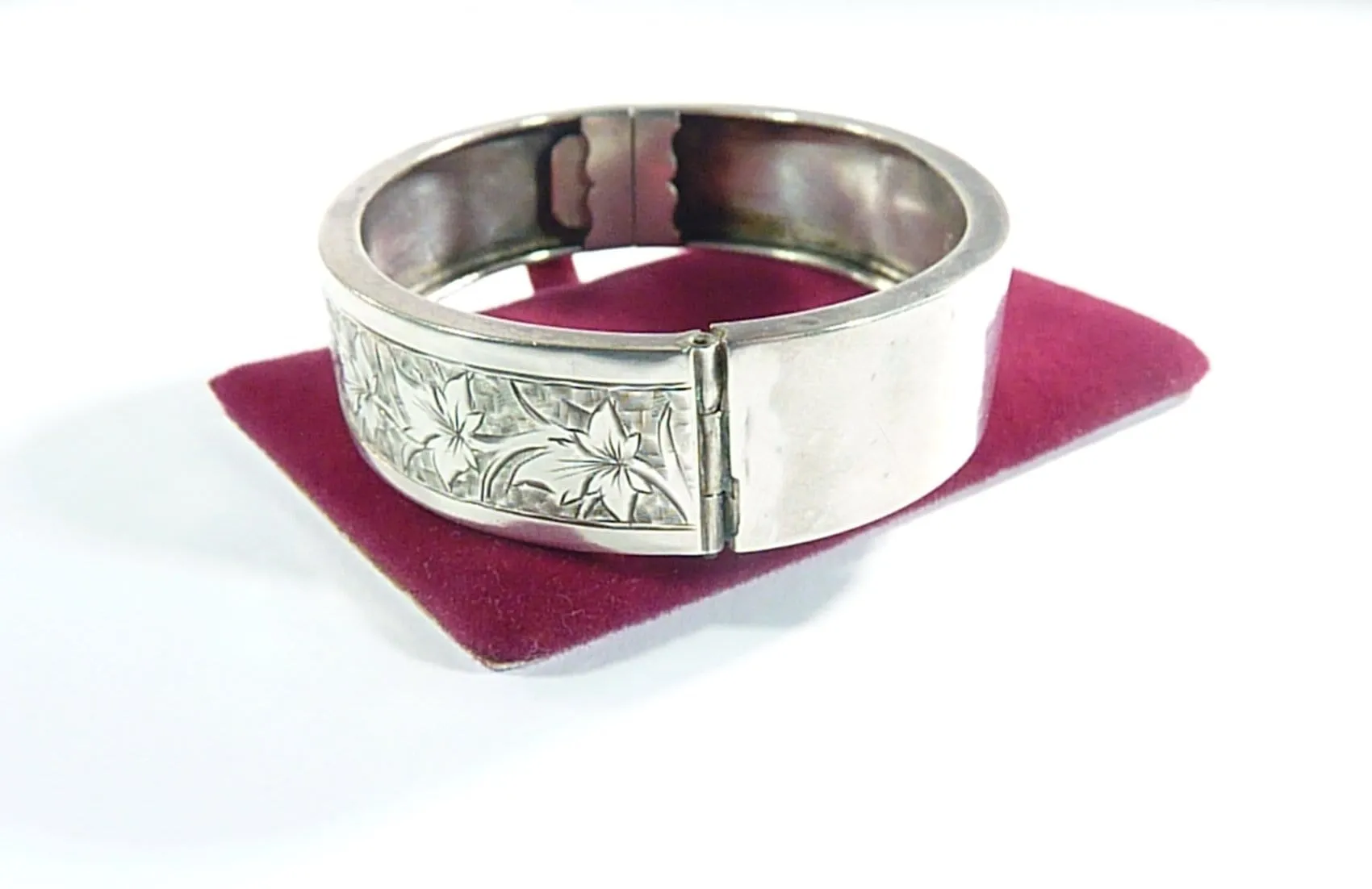 25th Anniversary Gifts Hallmarked Victorian Aesthetic Sterling Silver Bracelet 1883