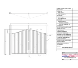 96" x 48" Overscallop Flat Top Double Drive Gate