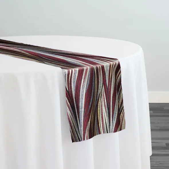 Allure Jacquard Table Runner in Burgundy