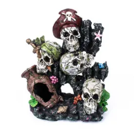 AquaWorld Pirate Skulls On Rock