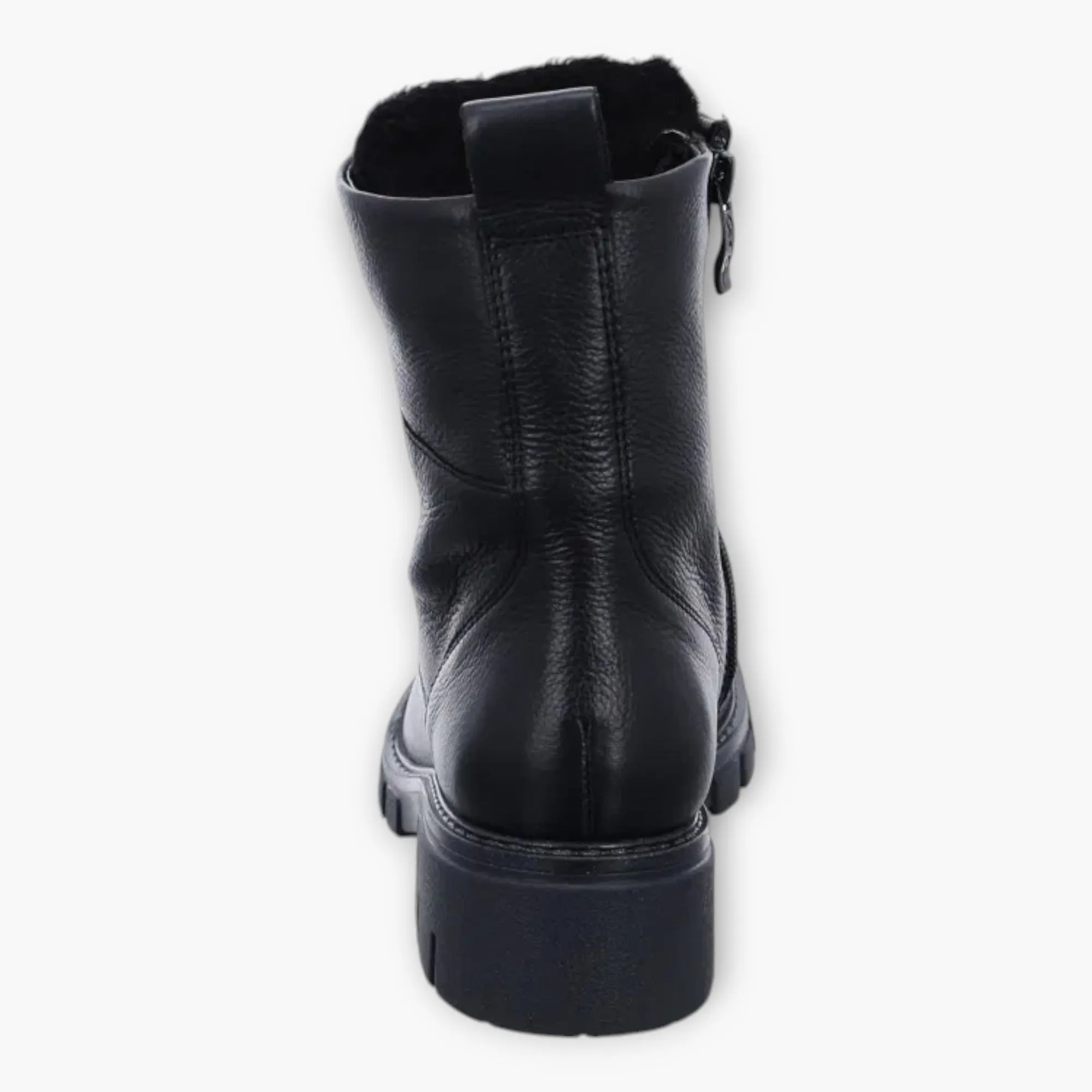 Ara Black Boots with Front Zip & Fur Lining - Wide Fit & Comfortable