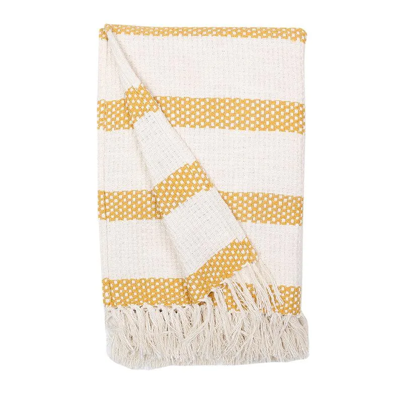 Ardella Cotton Throw - Yellow