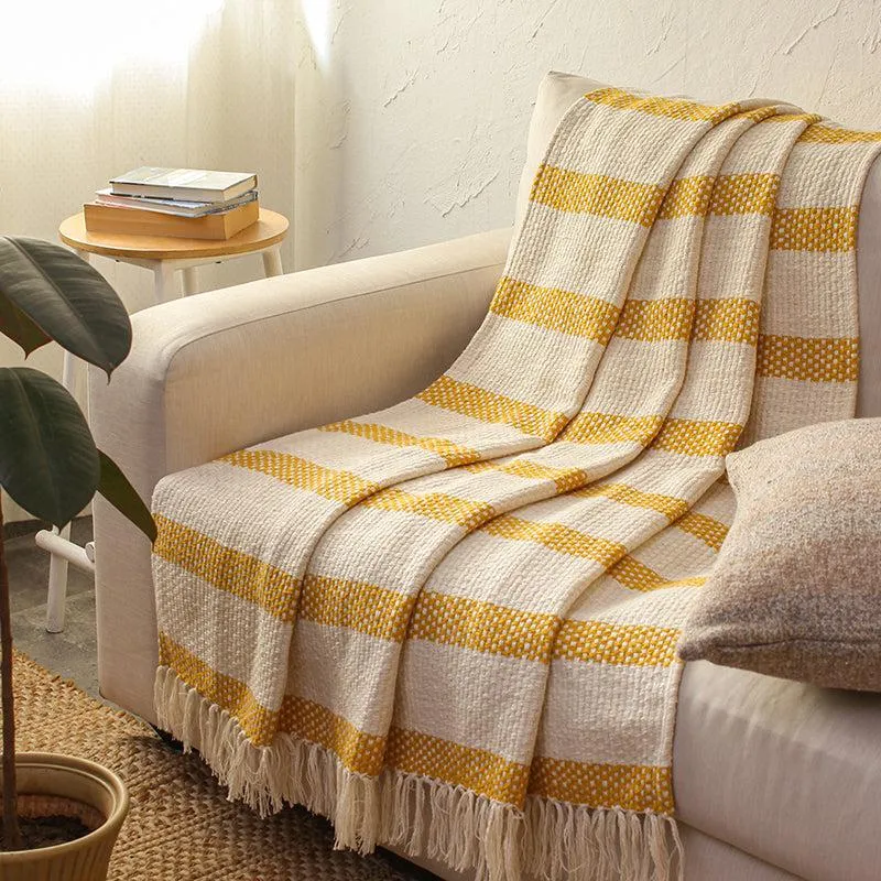 Ardella Cotton Throw - Yellow