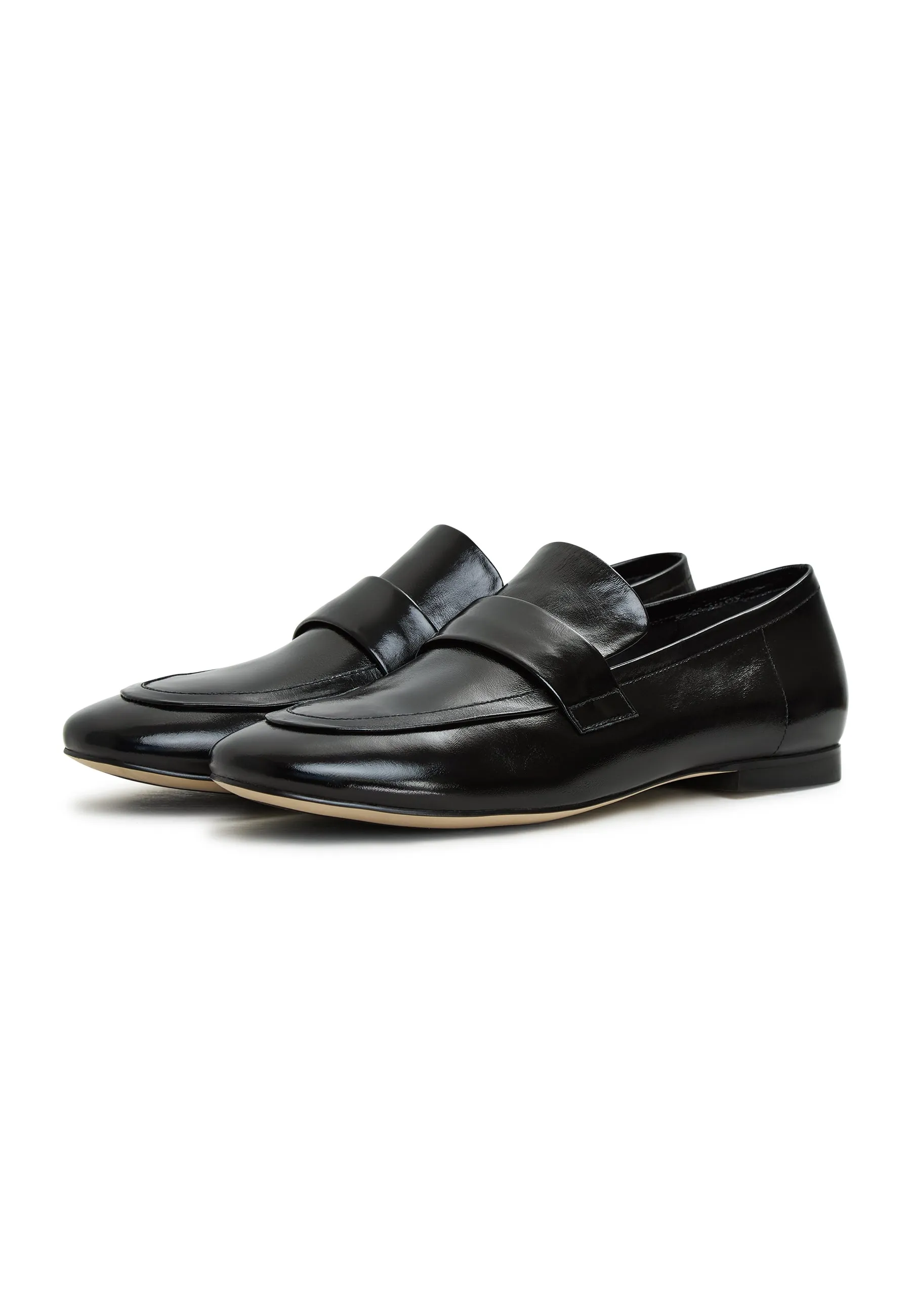 Block Heeled Loafers Diana - Black