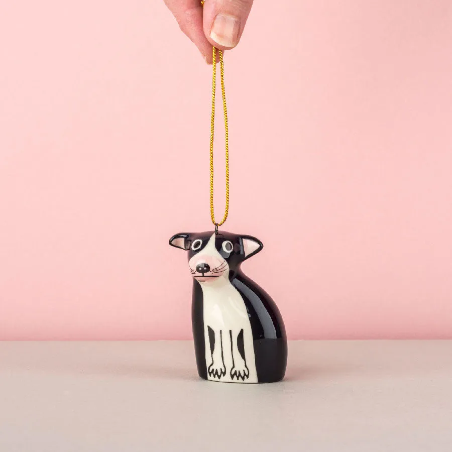 Boston Terrier Hanging Christmas Decoration