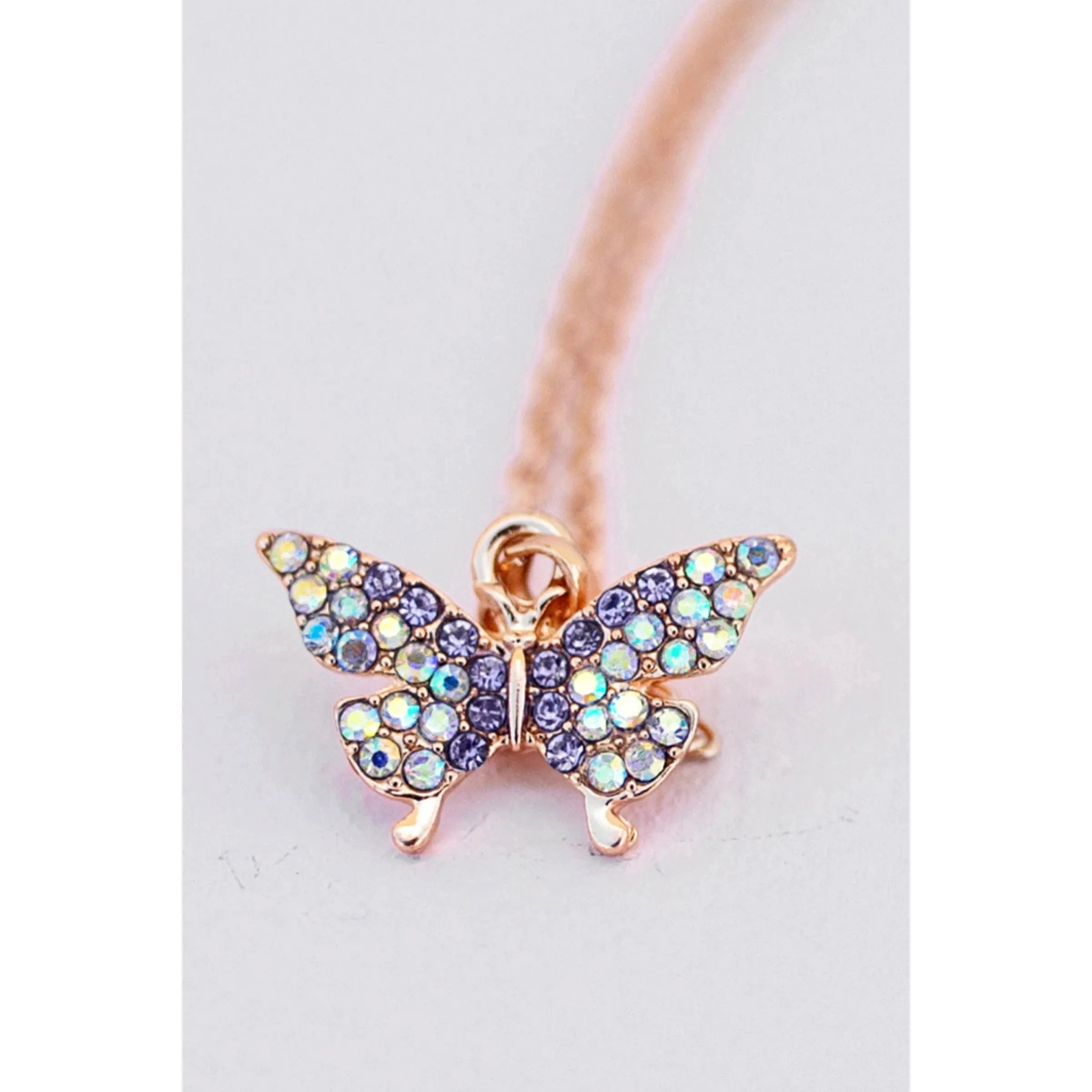 boutique butterfly gem necklace