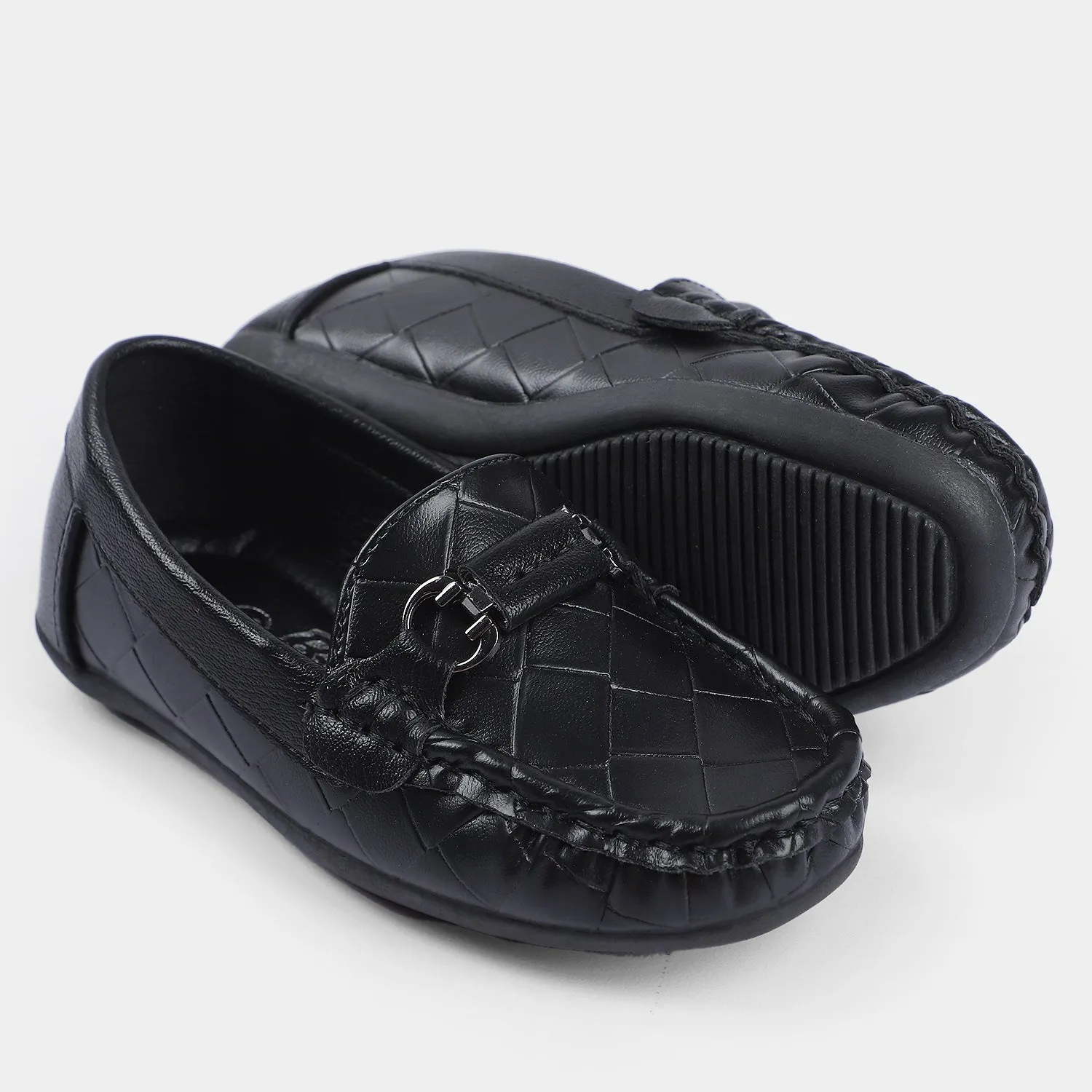 Boys Loafer B525-8-BLACK-BLACK