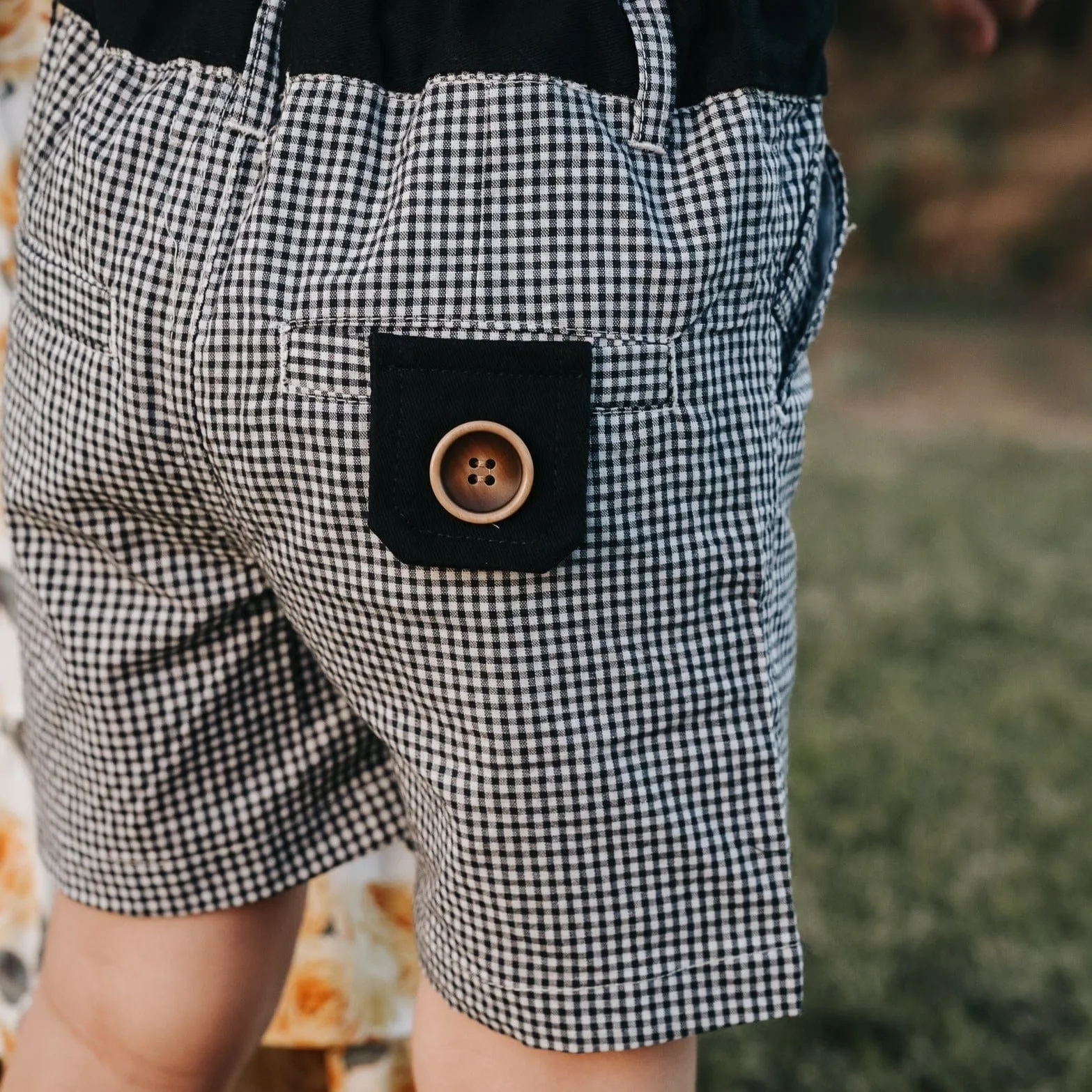 Boys Oscar Shorts - Navy Gingham