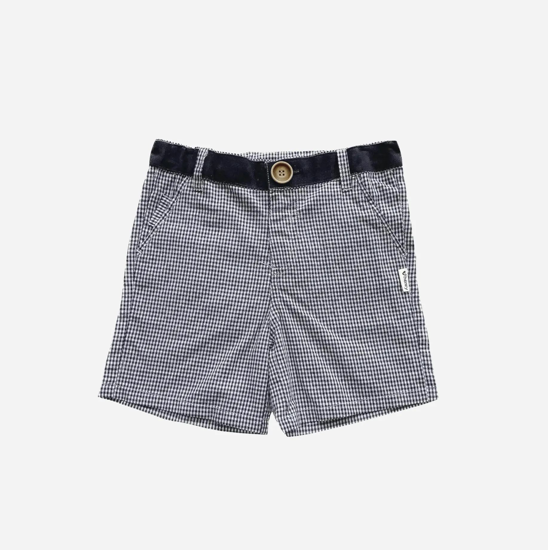 Boys Oscar Shorts - Navy Gingham