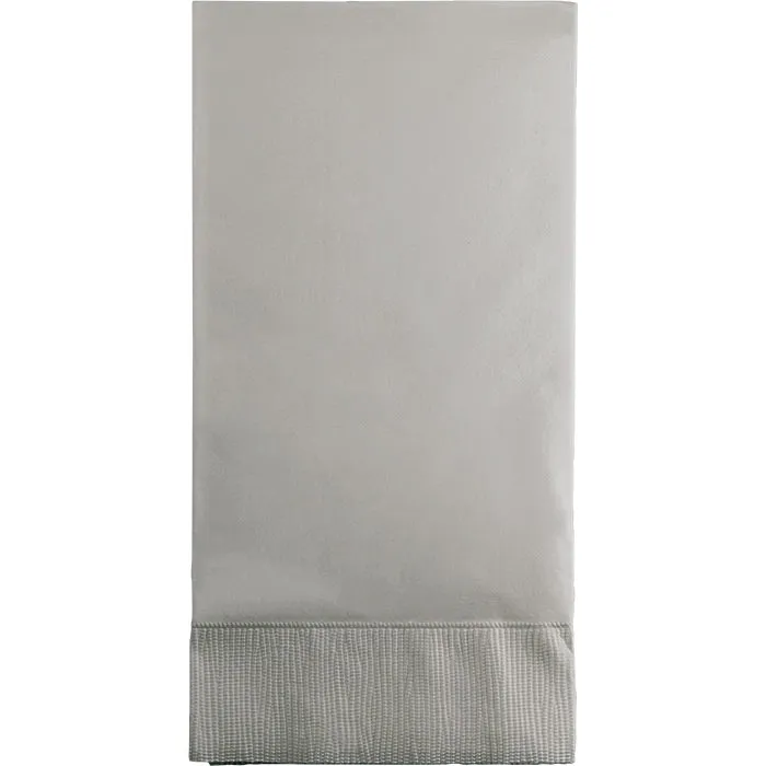 Bulk Shimmering Silver 3 Ply Guest Towels (192 per Case)