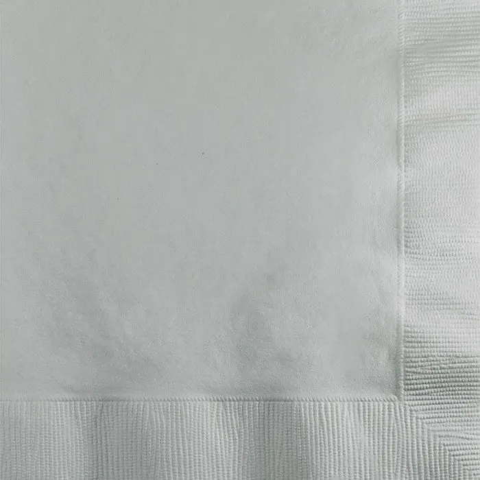 Bulk Shimmering Silver Value Friendly Beverage Napkins (240 per Case)