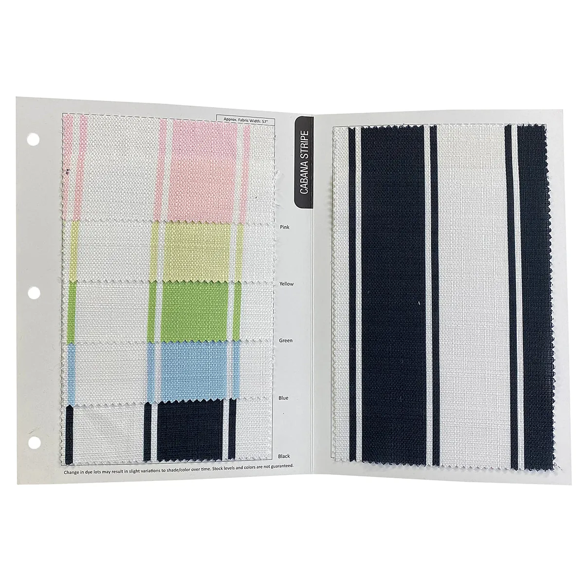 Cabana Stripe Table Runner in Black / Ivory