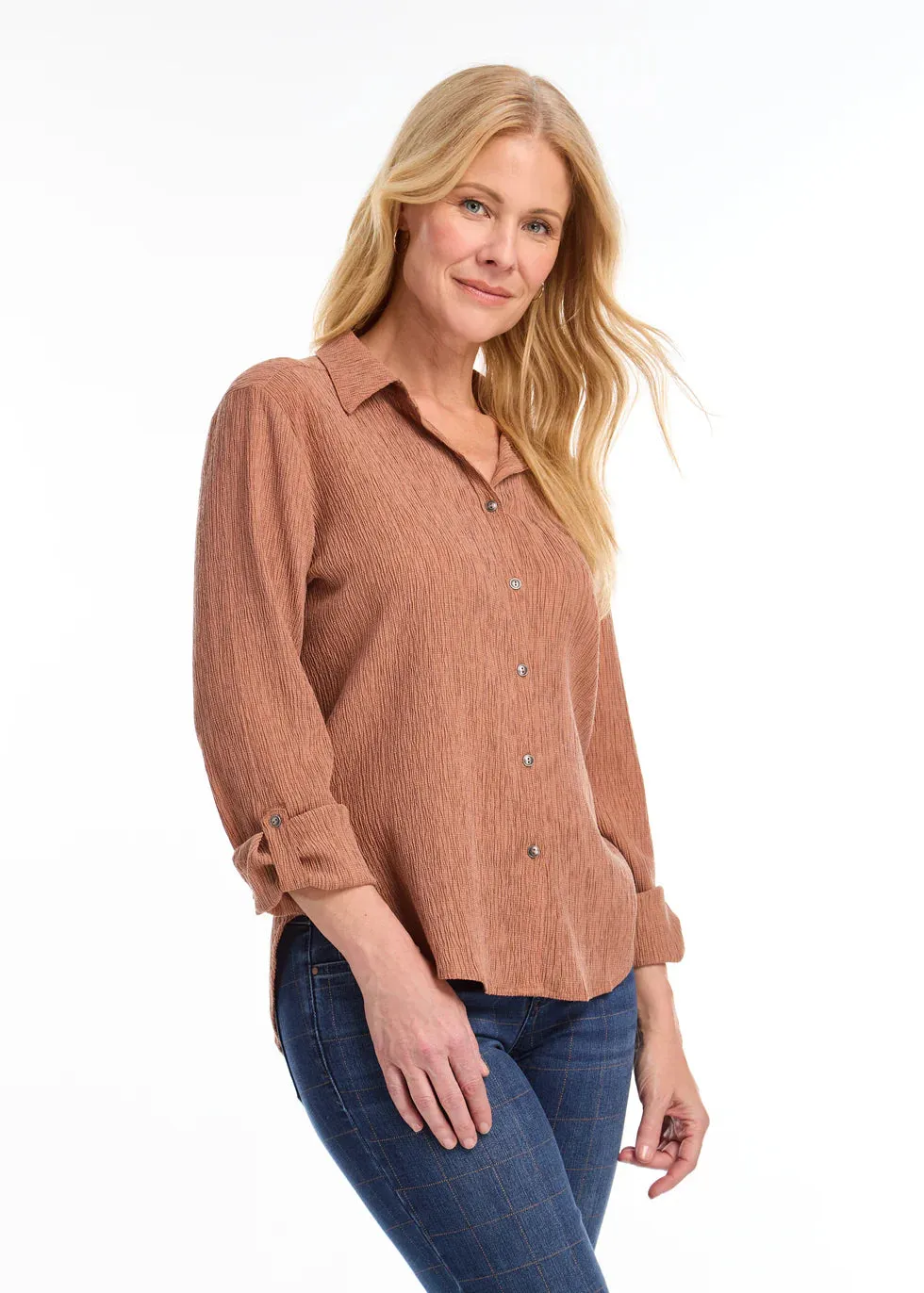 Cafe Au Laite Crinkle Shirt