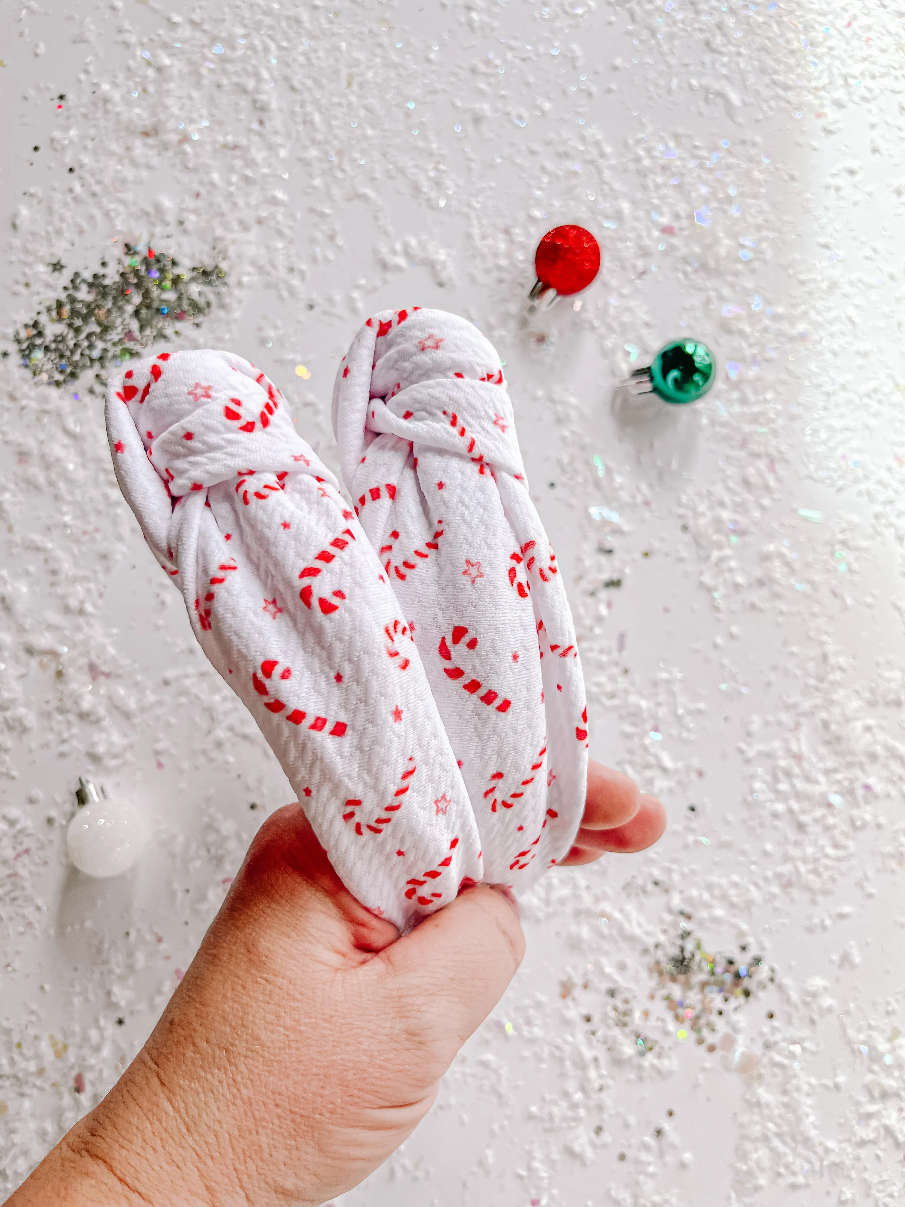 Candy Cane Knotted Headband