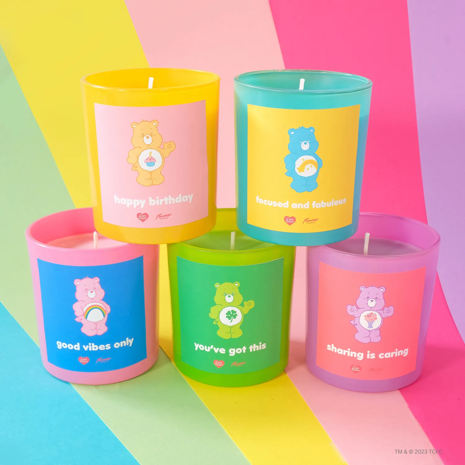 Care Bears x Flamingo Candles Watermelon Share Bear Jar Candle