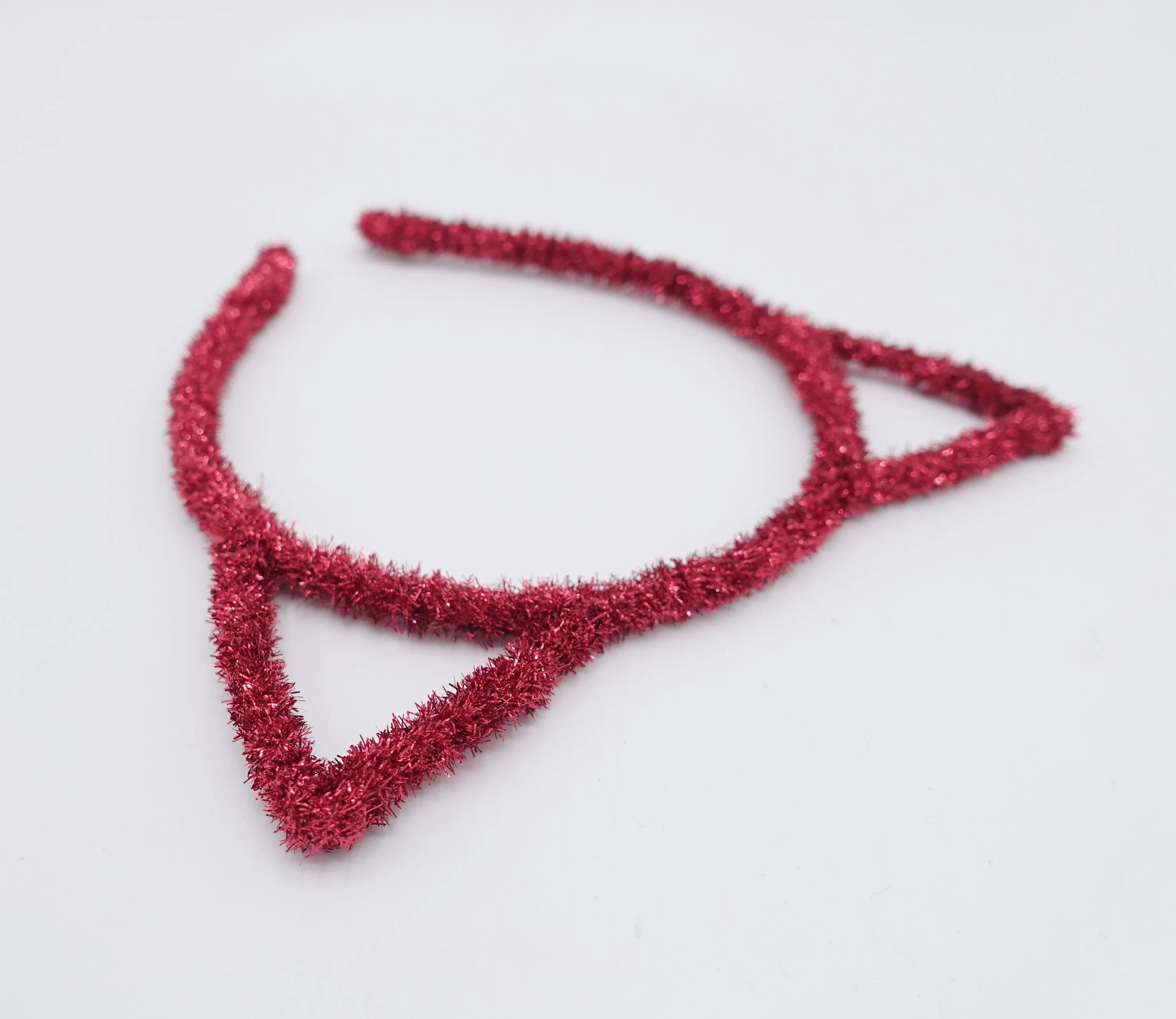 cat ear headband, spike sequin headband, glittering headband