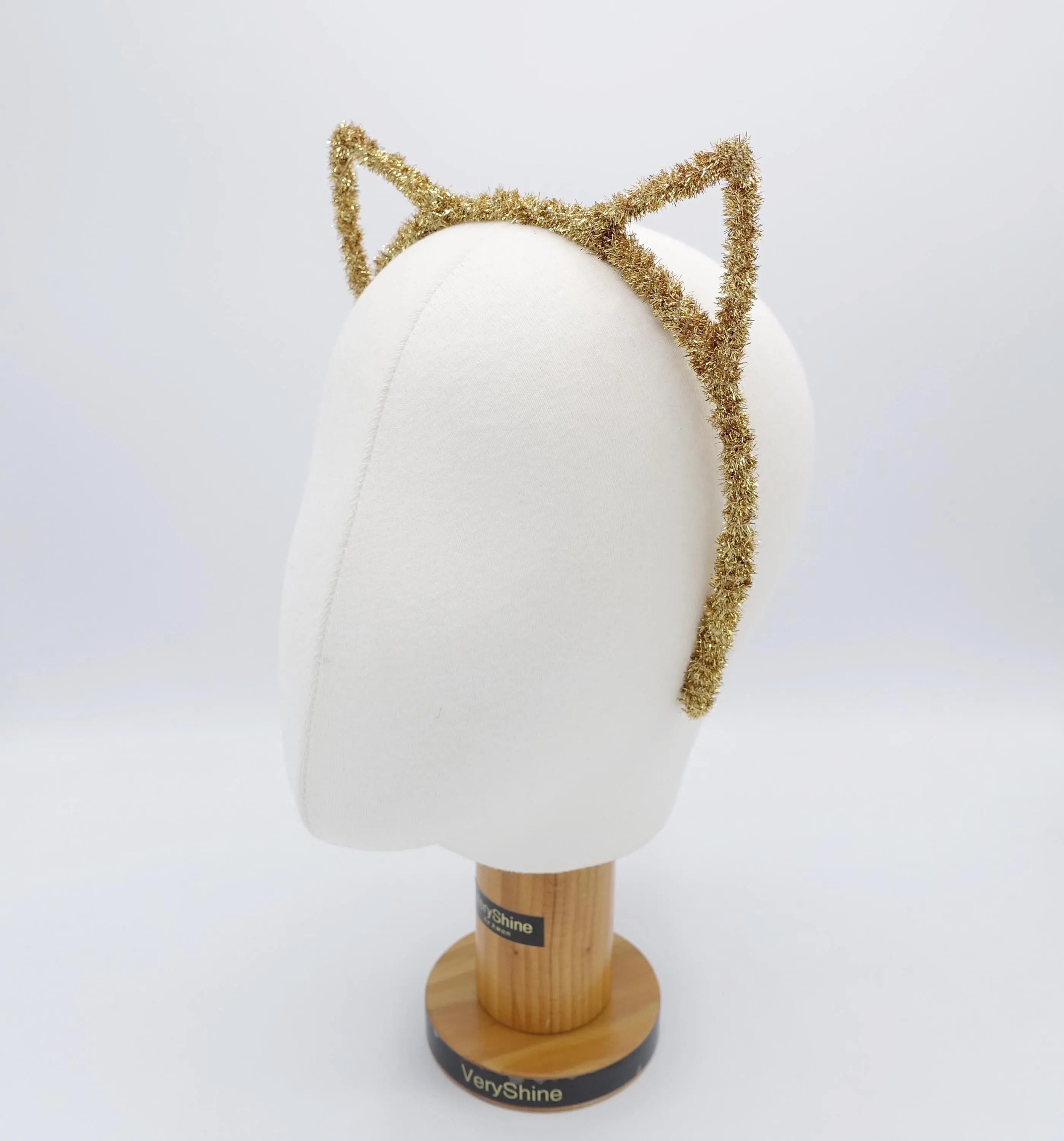 cat ear headband, spike sequin headband, glittering headband