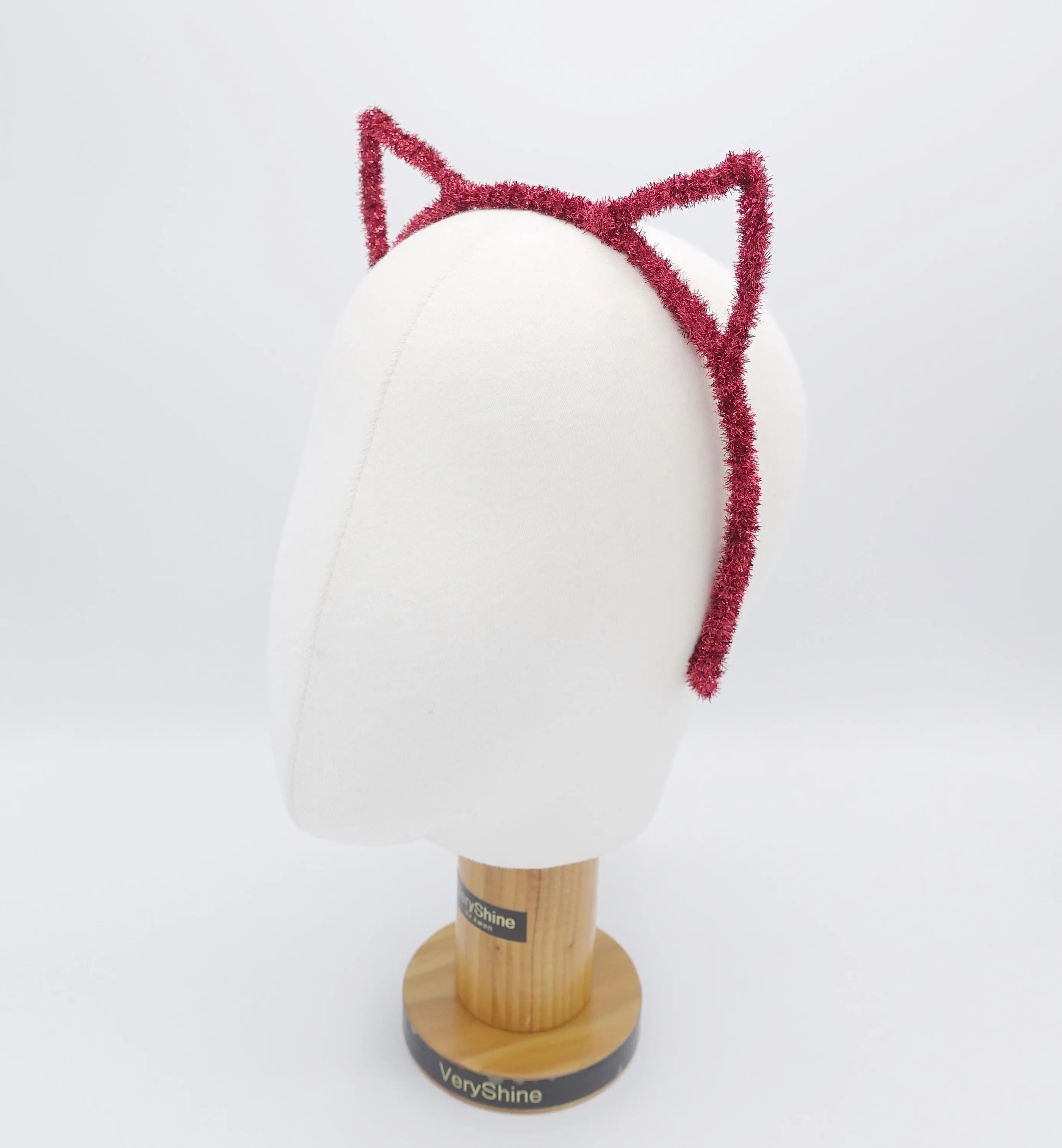 cat ear headband, spike sequin headband, glittering headband