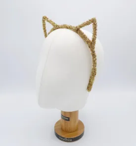 cat ear headband, spike sequin headband, glittering headband