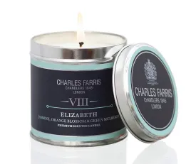 Charles Farris Scented Candle Elizabeth VIII Orange Blossom, Jasmine & Mulberry Tin 240g