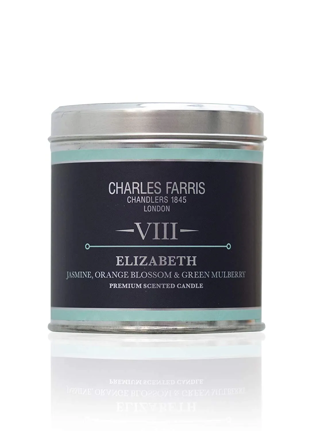 Charles Farris Scented Candle Elizabeth VIII Orange Blossom, Jasmine & Mulberry Tin 240g