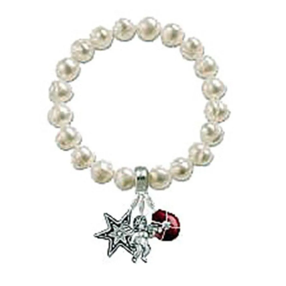 Charm Bracelet Silver Pearl