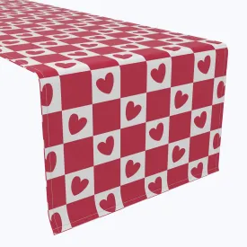 Checkmate Hearts Red Table Runners