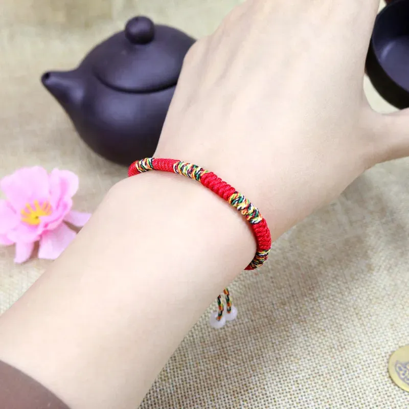 Chinese Jewelry Love Lucky Charm Tibetan Bracelets & Bangles For Women Men Handmade Knots Rope Budda Bracelet