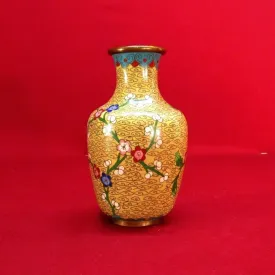 Chinses Brass Cloisonné Inlaid Vase