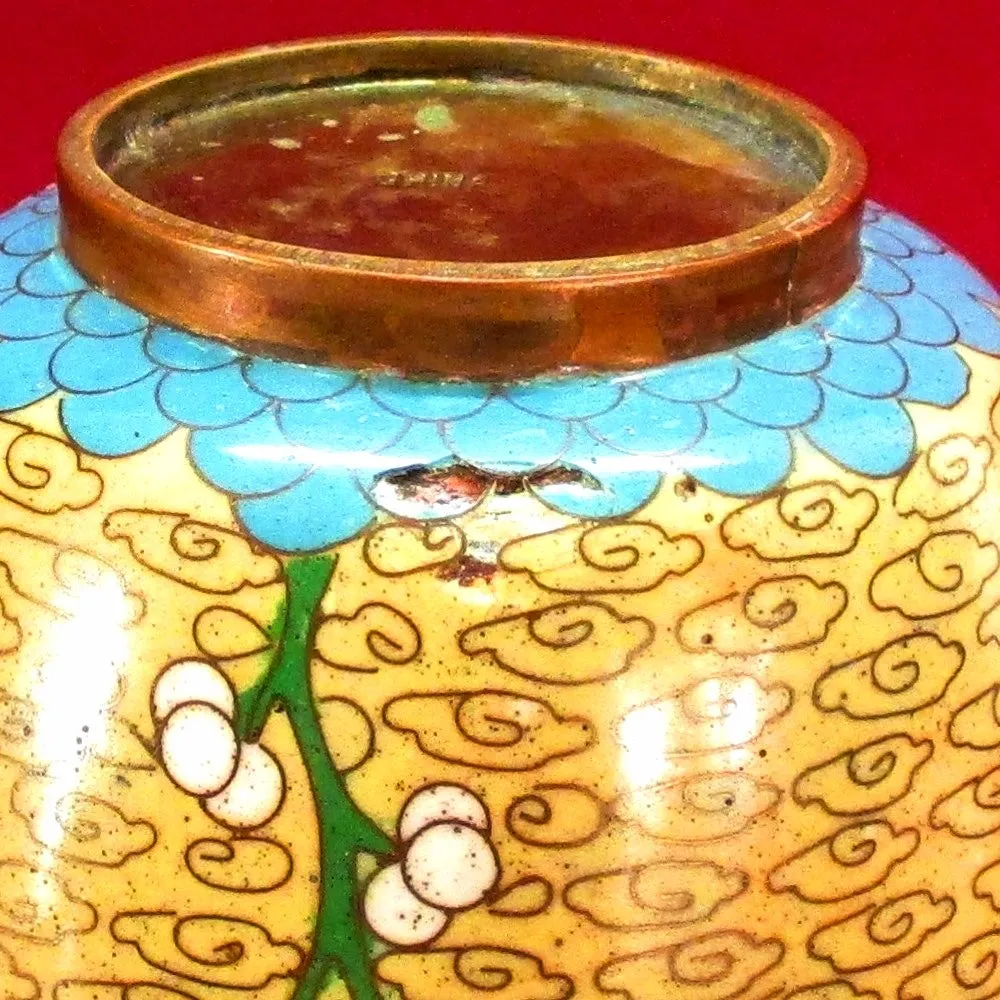 Chinses Brass Cloisonné Inlaid Vase