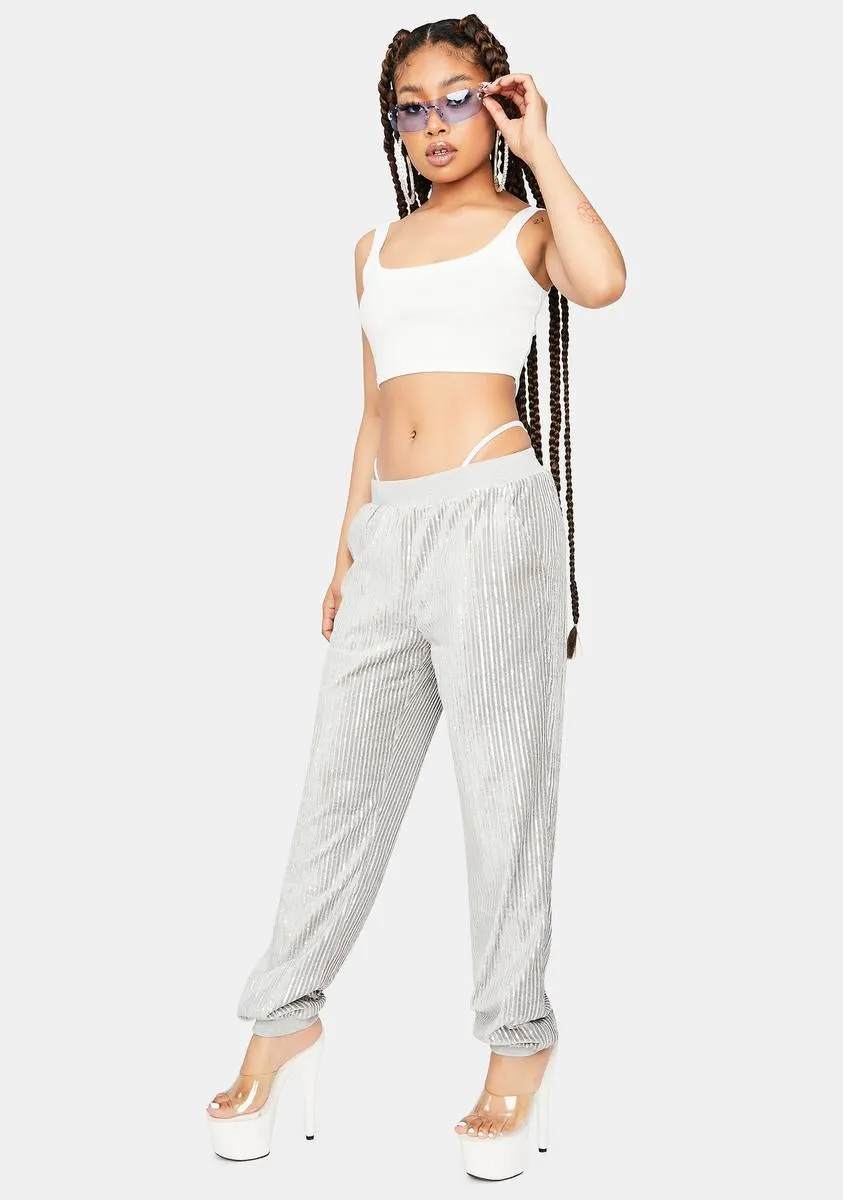 Chrome Keep Shining Sequin Joggers