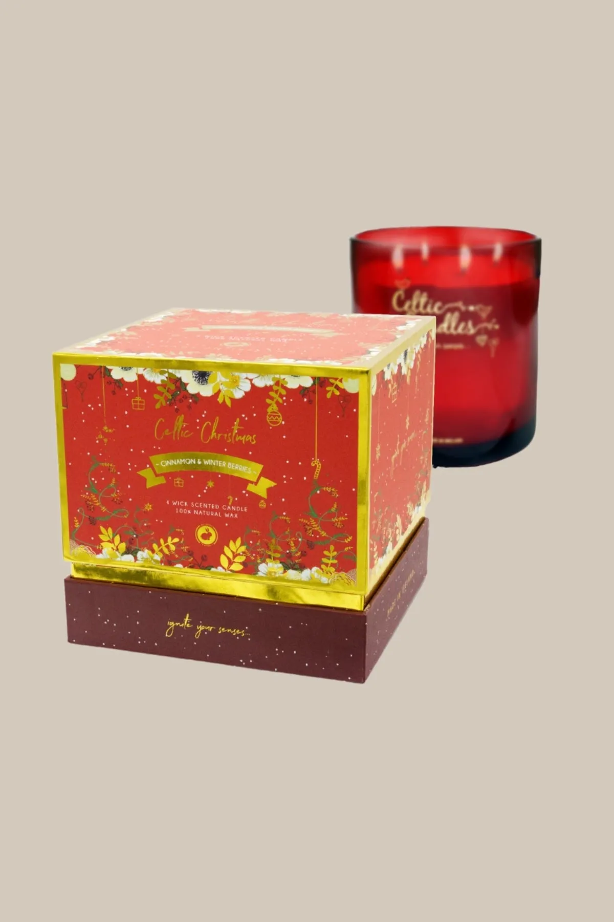 Cinnamon & Winter Berry 4 Wick Candle