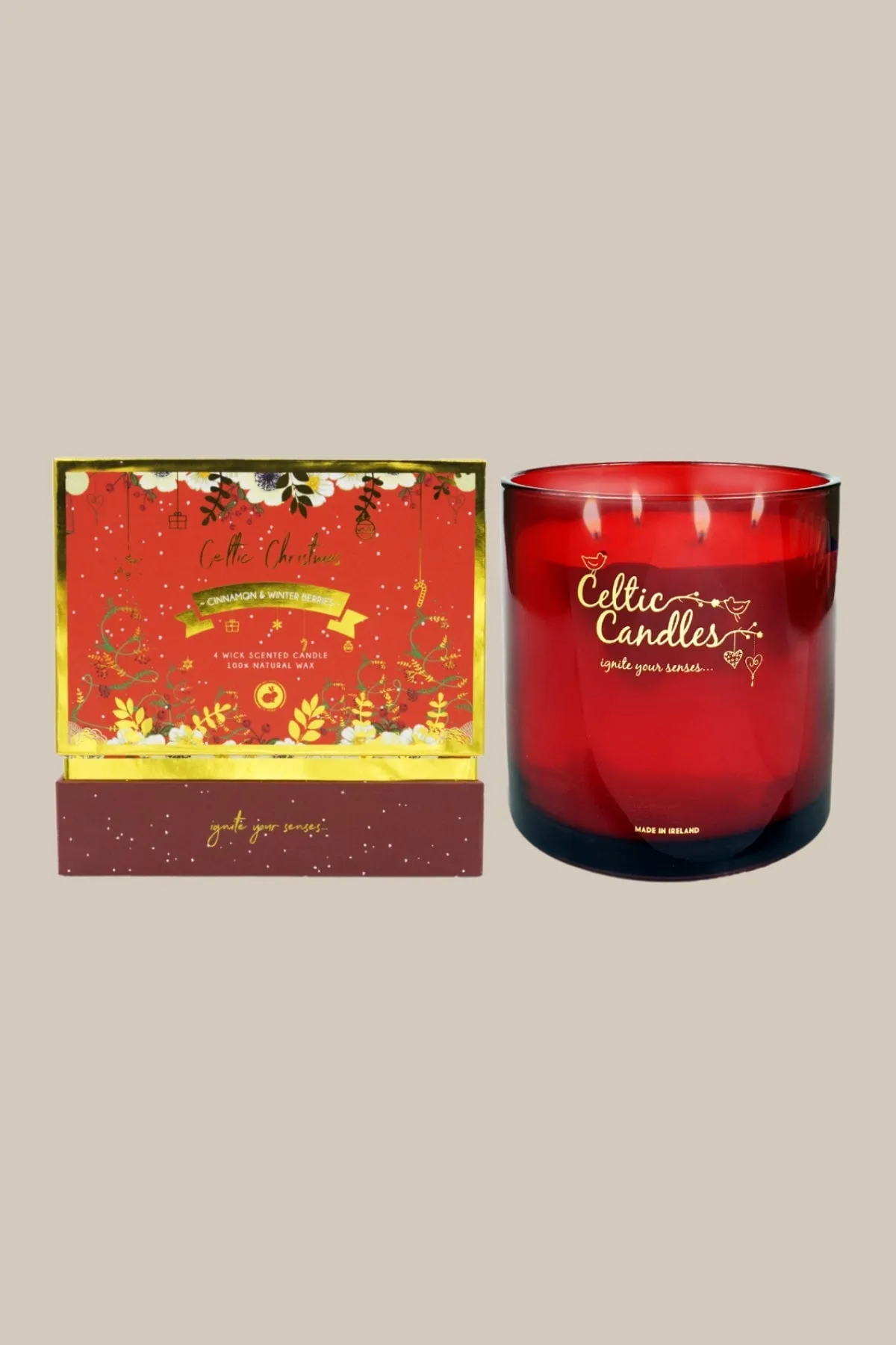 Cinnamon & Winter Berry 4 Wick Candle