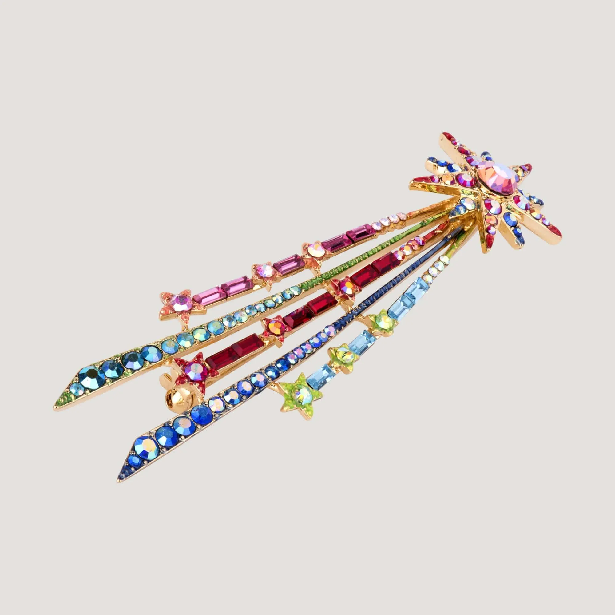 Crystal Shooting Star Brooch