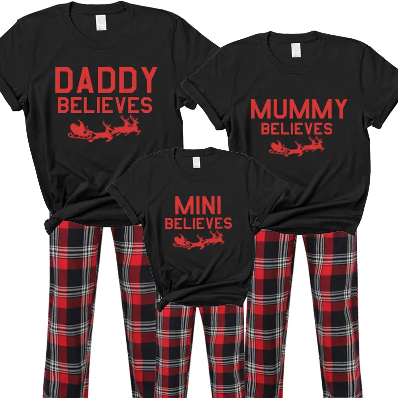 Daddy, Mummy & Mini Believes Matching Yuletide Pyjamas Sets