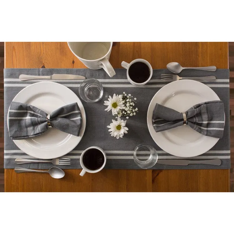 DII Gray French Chambray 72" x 14" Table Runner