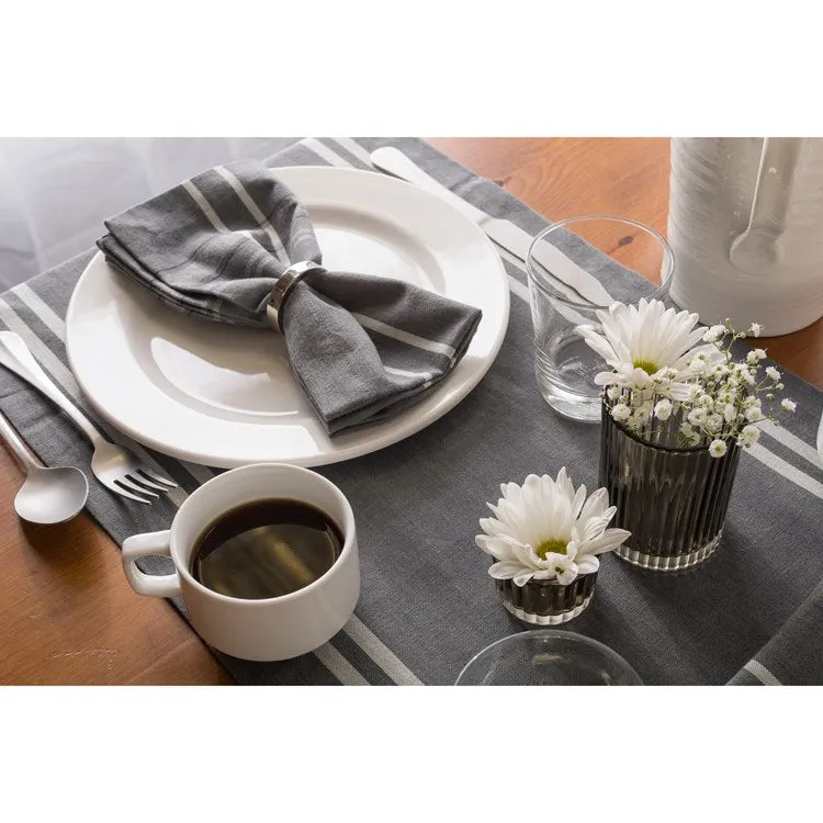 DII Gray French Chambray 72" x 14" Table Runner