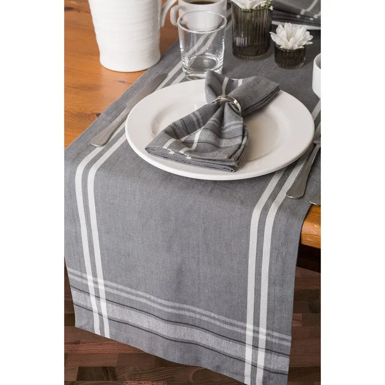 DII Gray French Chambray 72" x 14" Table Runner