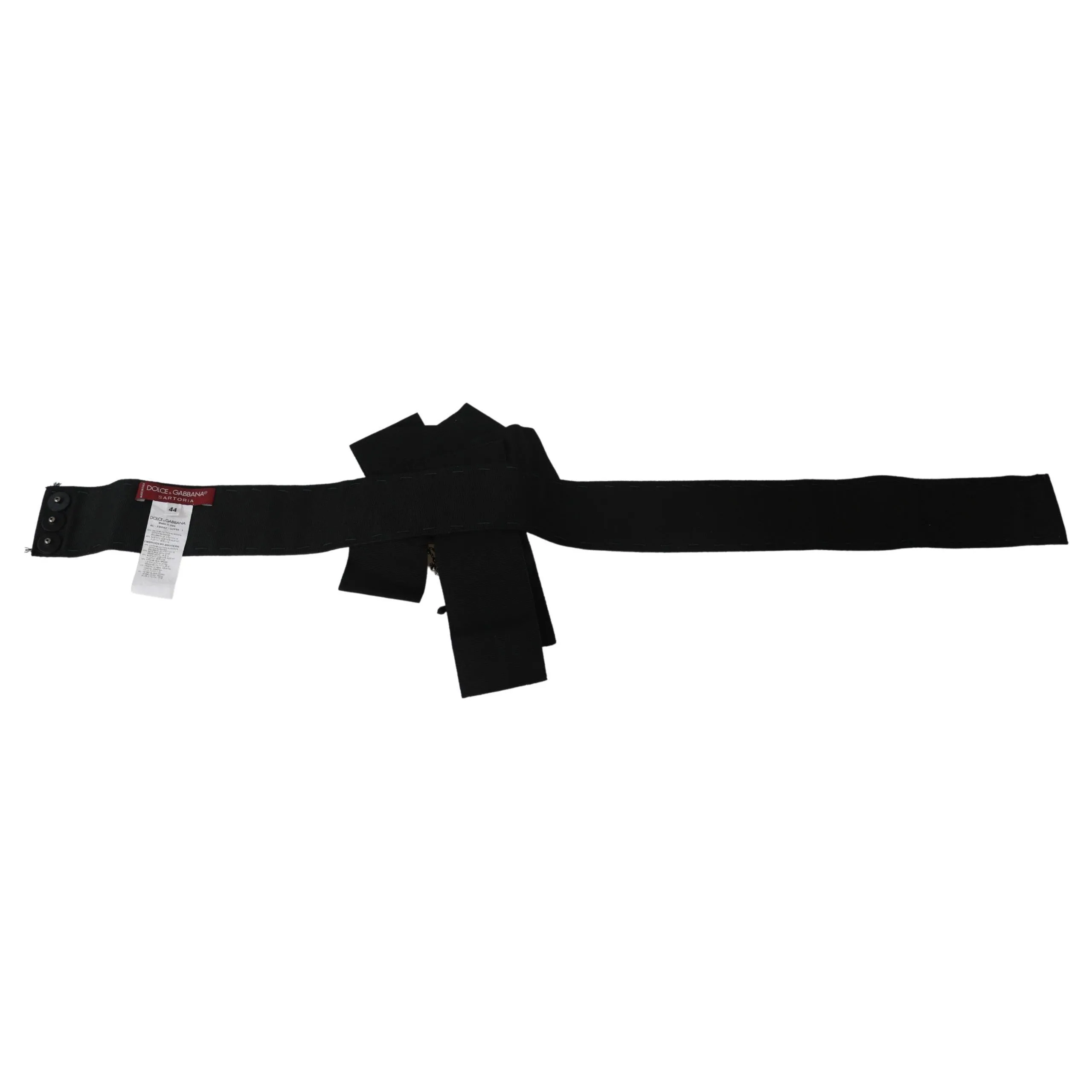 Dolce & Gabbana Elegant Black Crystal Waist Belt