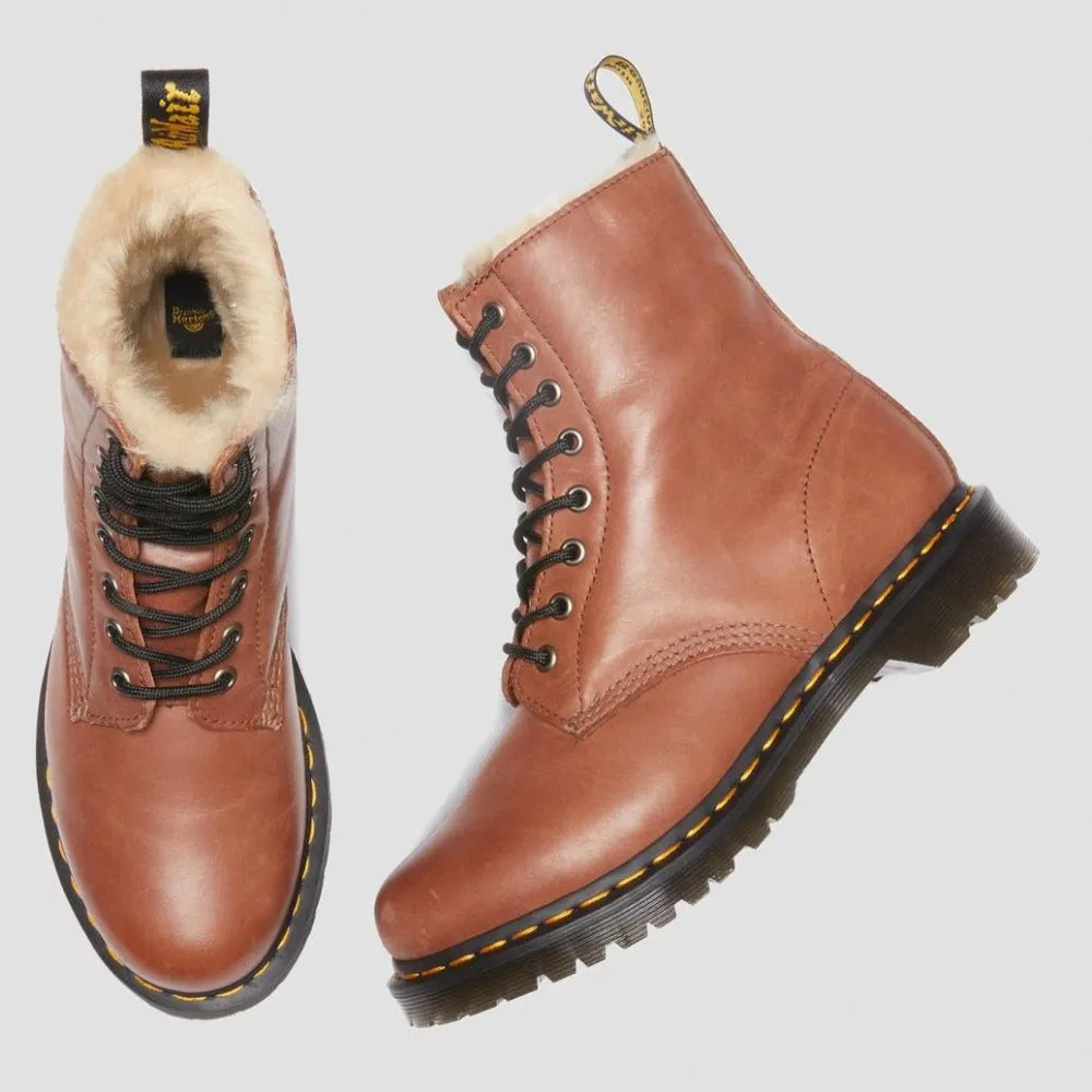 Dr. Martens Women's 1460 Serena Faux Fur Lined - Tan