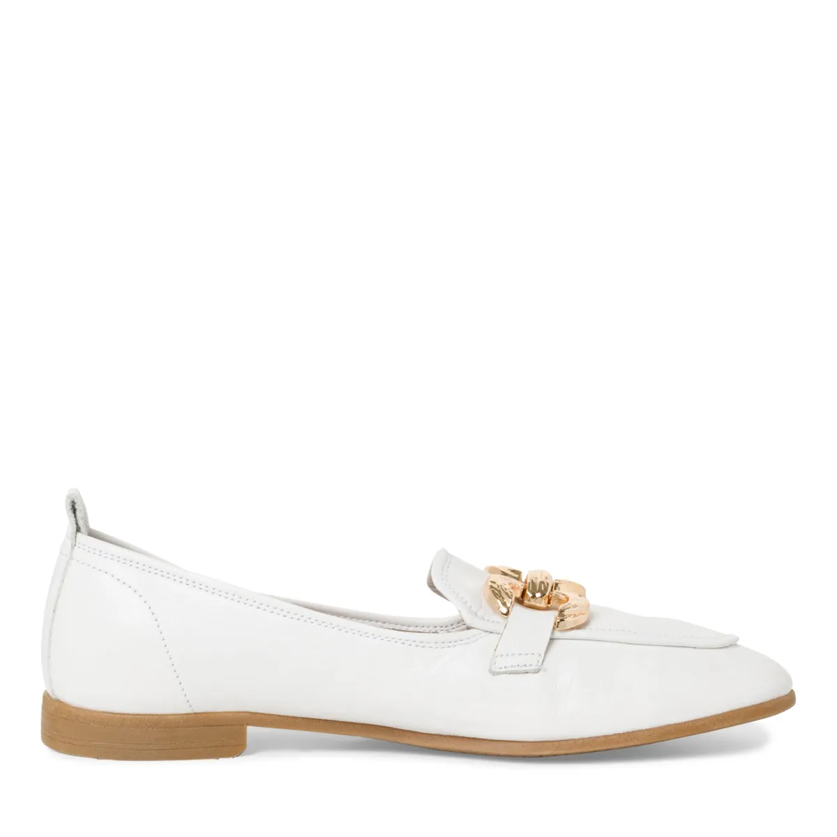 Elegant White Tamaris Leather Loafers