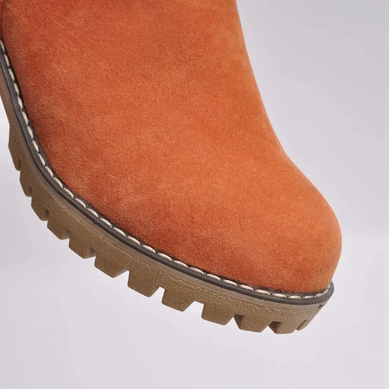 Elspe Faux Lamb Wool Shearling Fodable Ankle Boots