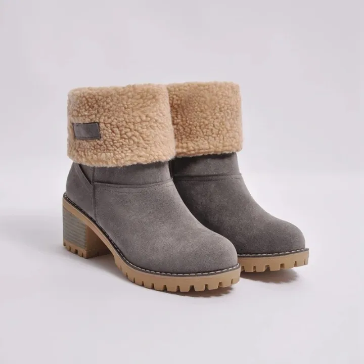 Elspe Faux Lamb Wool Shearling Fodable Ankle Boots