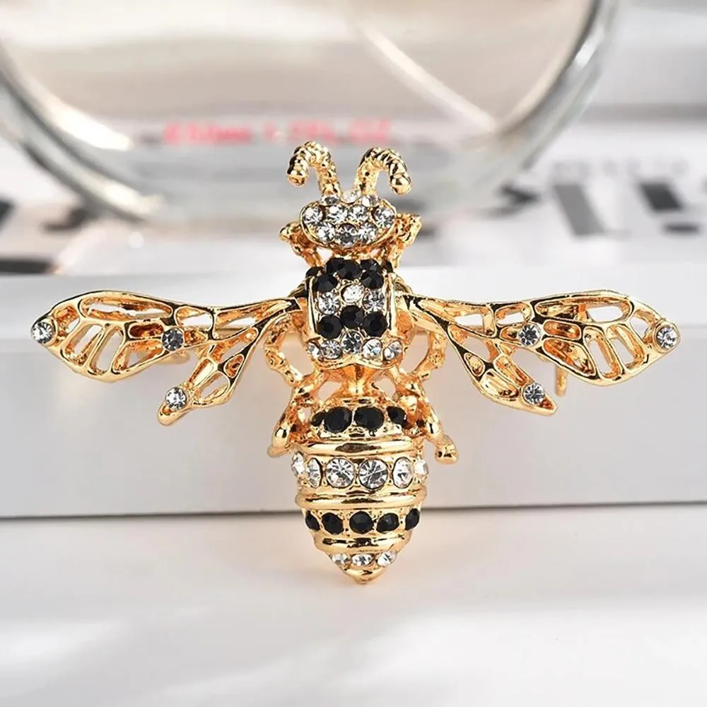 Exquisite Pearl and Rhinestone Studded Enamel Brooches Pin