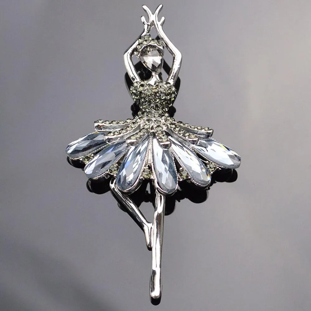 Exquisite Pearl and Rhinestone Studded Enamel Brooches Pin