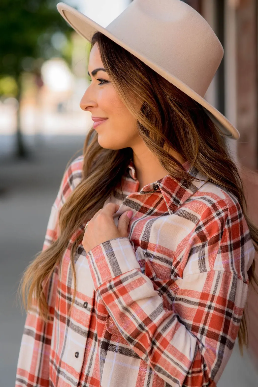 Festive Fall Plaid Button Up