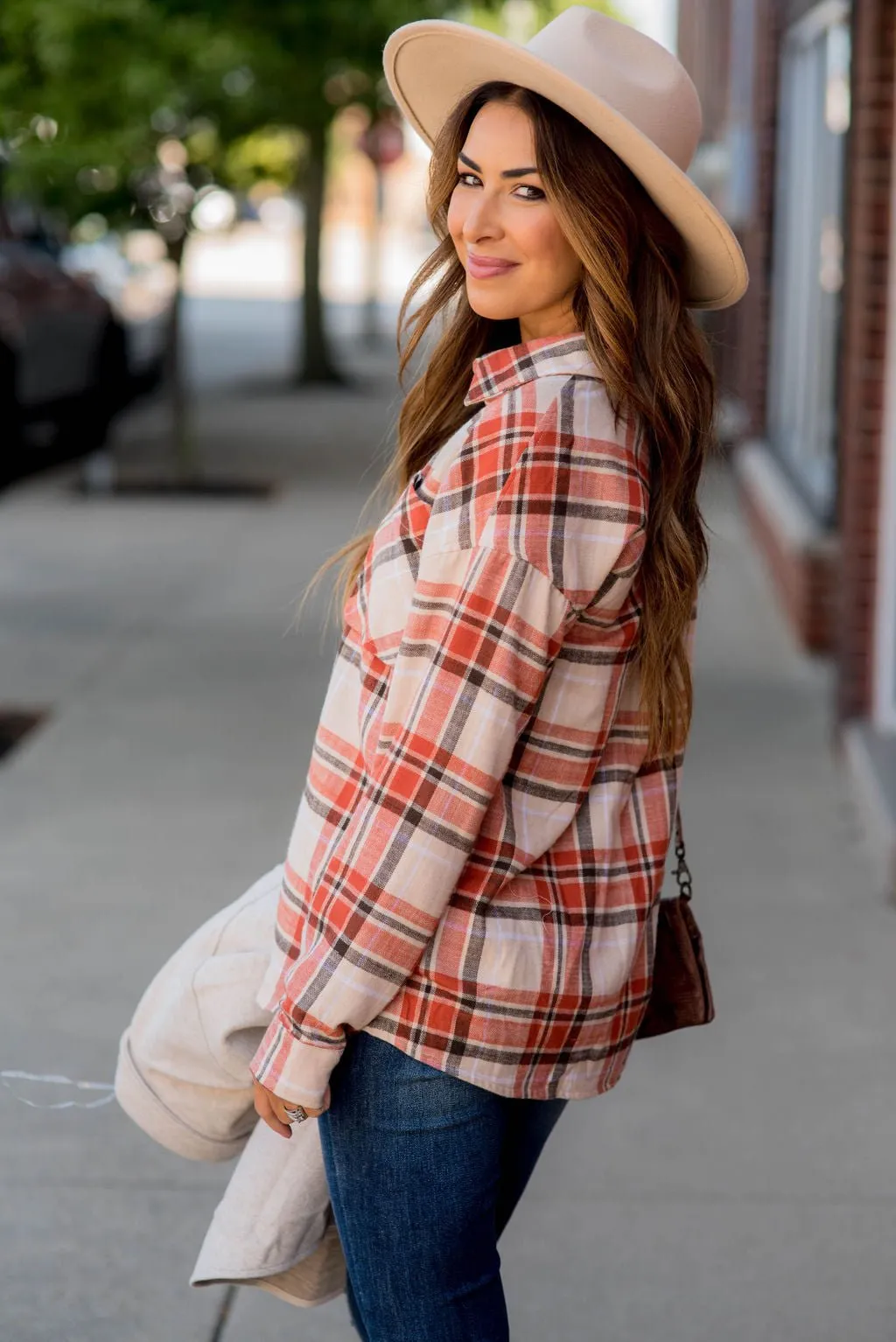 Festive Fall Plaid Button Up