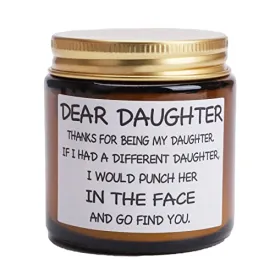 Funny Lavender Scented Candles for Daughter-Daughter Gifts from Mom, Dad-Funny Birthday Presents from Mother, Father